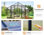 AMERLIFE 12x13.5 FT Polycarbonate Walk-In Greenhouse
