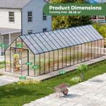 CDCASA 10x36 FT Outdoor Polycarbonate Greenhouse