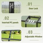 6x4 FT Polycarbonate Greenhouse with Vent and Hygrometer