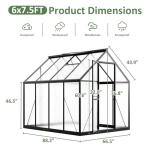 AirWire 6x7.5 FT Outdoor Polycarbonate Greenhouse