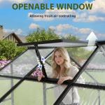 6x4 FT Polycarbonate Greenhouse with Vent and Hygrometer