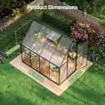 6x8 FT Polycarbonate Greenhouse with Vented Roof