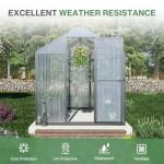Aoodor 6x8 Ft Walk-in Polycarbonate Greenhouse