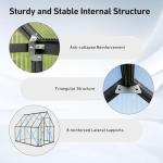 6x8 FT Polycarbonate Greenhouse with Vented Roof