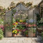 Kingdura 8x8ft Walk-in Polycarbonate Greenhouse