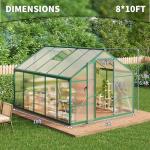 Garvee 8x10 ft Polycarbonate Greenhouse with Vent