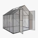 Kingdura 8x8ft Walk-in Polycarbonate Greenhouse