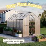 Kingdura 6x12ft Outdoor Polycarbonate Greenhouse