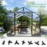 AMERLIFE 8x12 Walk-In Polycarbonate Greenhouse