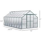 Outsunny 16' x 8' Walk-in Polycarbonate Greenhouse