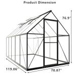 HOOYEAH 6x10 FT Outdoor Polycarbonate Greenhouse