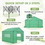 EAGLE PEAK 10x10 Pop-Up Greenhouse with Easy Setup