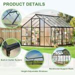 Polar Aurora 8x12 FT Walk-In Polycarbonate Greenhouse