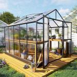 HOWE 8x10 Polycarbonate Greenhouse with Swing Doors
