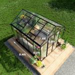 HOWE 8x10 Polycarbonate Greenhouse with Swing Doors