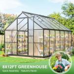 Polar Aurora 8x12 FT Walk-In Polycarbonate Greenhouse