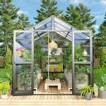 HOWE 8x10 Polycarbonate Greenhouse with Swing Doors