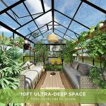 HOWE 8x10 Polycarbonate Greenhouse with Swing Doors