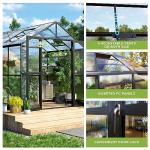 HOWE 8x10 Polycarbonate Greenhouse with Swing Doors