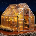 6x7 FT Heavy-Duty Polycarbonate Greenhouse Kit