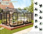 Jocisland 8x12 FT Walk-In Polycarbonate Greenhouse