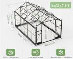 Jocisland 8x12 FT Walk-In Polycarbonate Greenhouse