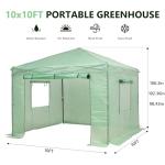 10x10FT Instant Walk-in Polycarbonate Greenhouse