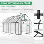 10x16 FT Heavy Duty Polycarbonate Greenhouse