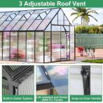 CDCASA 10x16 FT Outdoor Polycarbonate Greenhouse
