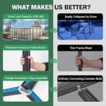 10x16 FT Heavy Duty Polycarbonate Greenhouse