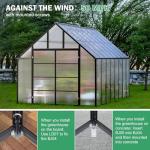 10x16 FT Heavy Duty Polycarbonate Greenhouse