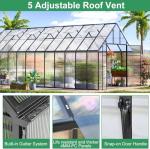 CDCASA 10x24 FT Outdoor Polycarbonate Greenhouse