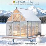 6x7 FT Heavy-Duty Polycarbonate Greenhouse Kit