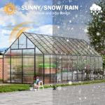 CDCASA 10x24 FT Outdoor Polycarbonate Greenhouse