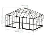 16x12 FT Polycarbonate Walk-In Greenhouse with Ventilation