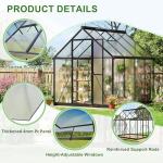Polar Aurora 10x16 FT Polycarbonate Greenhouse