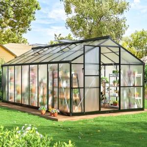 WKM 8x16 FT Polycarbonate Greenhouse with Vent