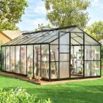 WKM 8x16 FT Polycarbonate Greenhouse with Vent