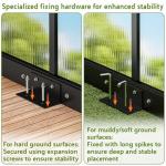 Wanan 8x14FT Outdoor Polycarbonate Greenhouse