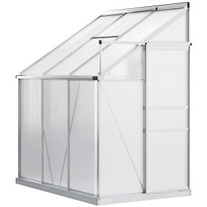 Outsunny 6' x 4' Lean-to Polycarbonate Greenhouse