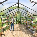 WKM 8x16 FT Polycarbonate Greenhouse with Vent