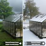 8x16 FT Black Polycarbonate Walk-In Greenhouse