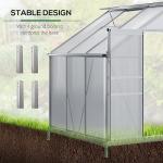 Outsunny 6' x 4' Lean-to Polycarbonate Greenhouse