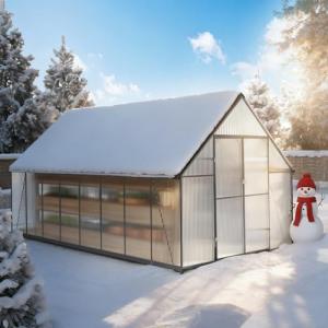 8x16FT Polycarbonate Walk-In Greenhouse with Vent