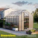 Kingdura 6x12ft Outdoor Polycarbonate Greenhouse