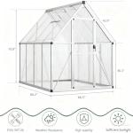 6x7 FT Heavy-Duty Polycarbonate Greenhouse Kit