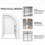 Outsunny Lean-To Polycarbonate Greenhouse with Shelves