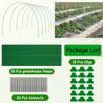 Raised Bed Greenhouse Hoops - 6 Rustproof Sets