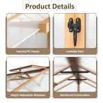 AirWire 6x8 FT Wooden Walk-in Greenhouse