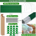 8FT Greenhouse Hoops Support Kit for Gardens